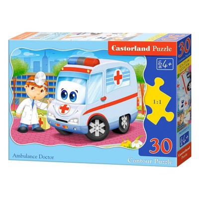 Puzzle 30 pièces : ambulance et docteur  Castorland    030042